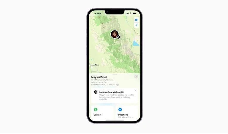 筠连苹果14维修分享iPhone14系列中 FindMy功能通过卫星分享位置方法教程 